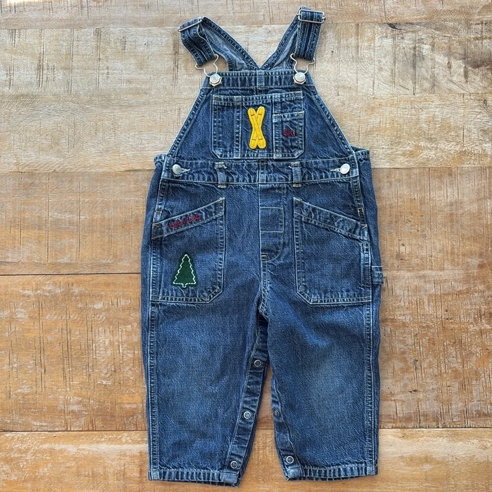 Vintage GAP Boys Denim Overalls 18-24m